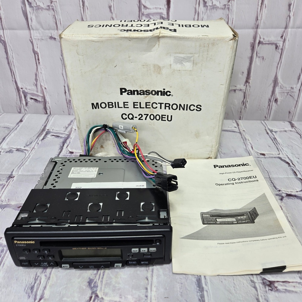 Panasonic CD Player Receiver Black CQ-2700EU Weather Band Car Stereo Vintage 97